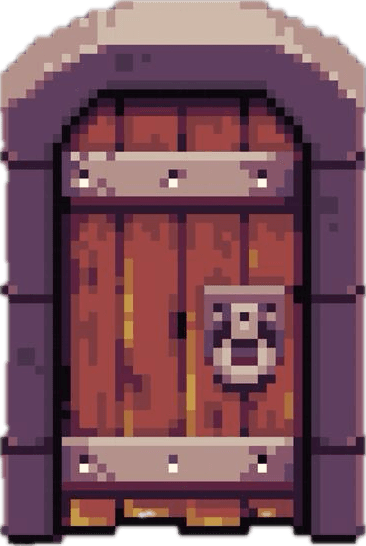 Locked wooden door